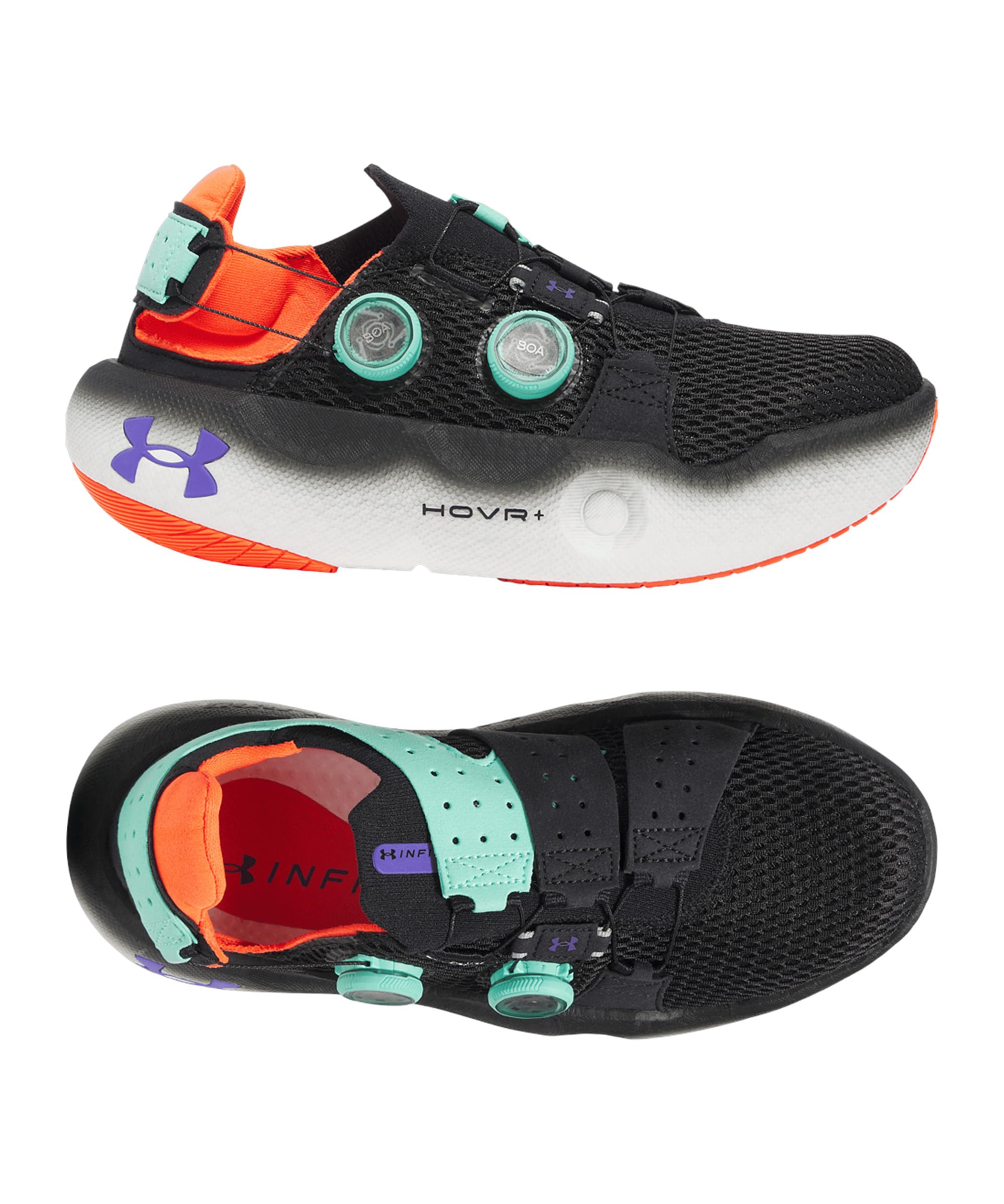 Under Armour Unisex Infinite Mega Zapatillas para Correr Zapatilla Neutral Black/Comet Green - Negro