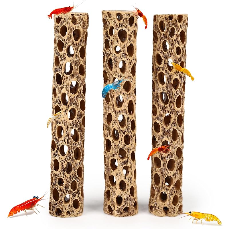 Decoração para Aquário em Resina com Esconderijo Cholla Wood Hygger CO2, 3 Peças de 15,24 cm x 2,54 cm