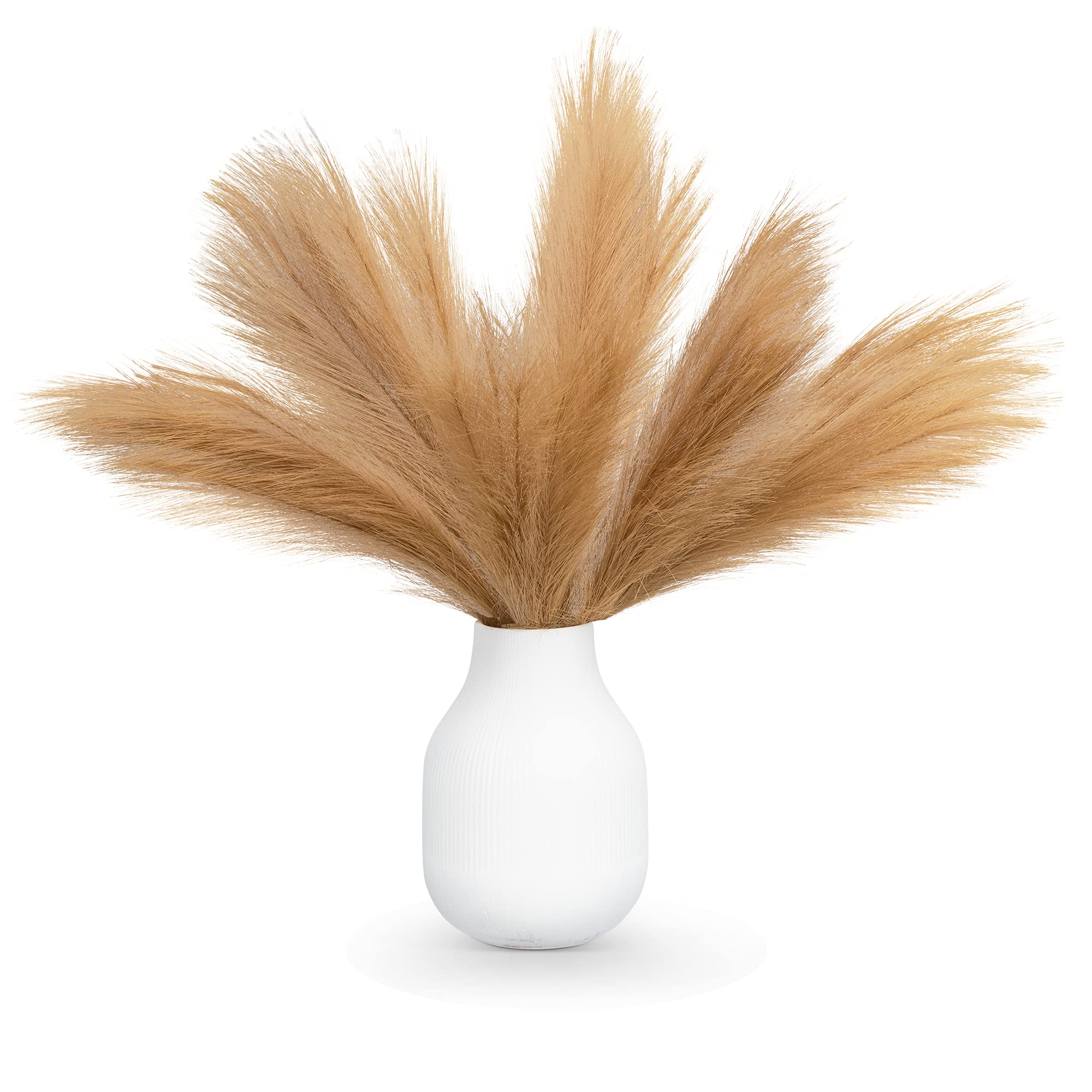 Buy Faux Artificial Pampas Grass Large 6 Stems 20" Tall Fluffy Jumbo