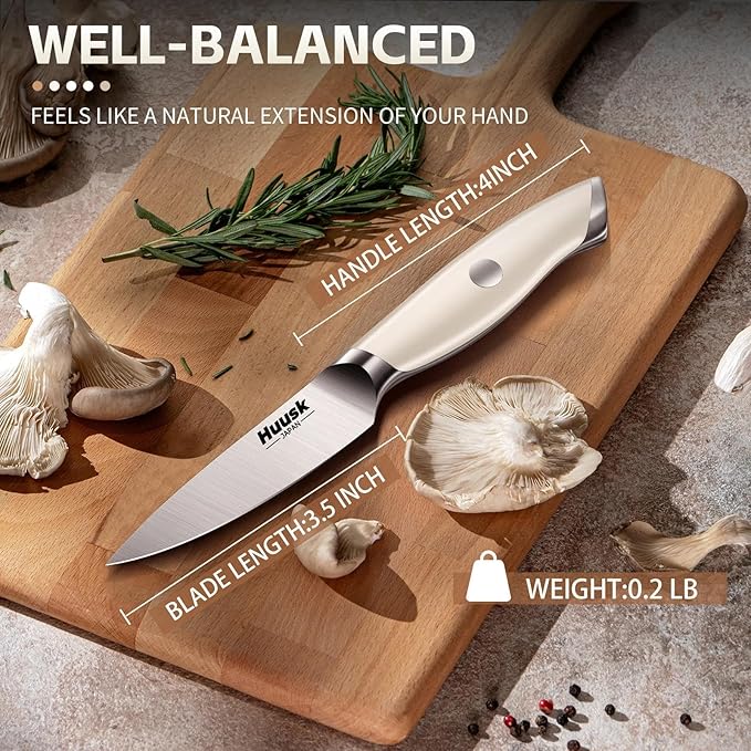 Cuchillo Pelador Pequeño de Cocina con Mango Ergonómico Blan miniatura 3