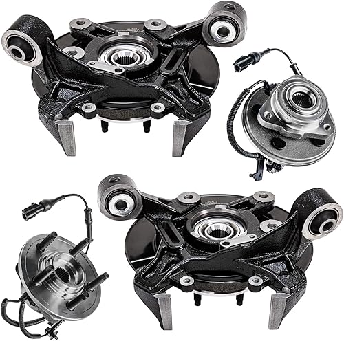 Miniatura 399 de Detroit Axle - Kit de cubos de rodamiento de rueda delantera de 6 piezas para Dodge Dart 2013-2016, Chrysler 200 2015-2017, 2 cojinetes de rueda