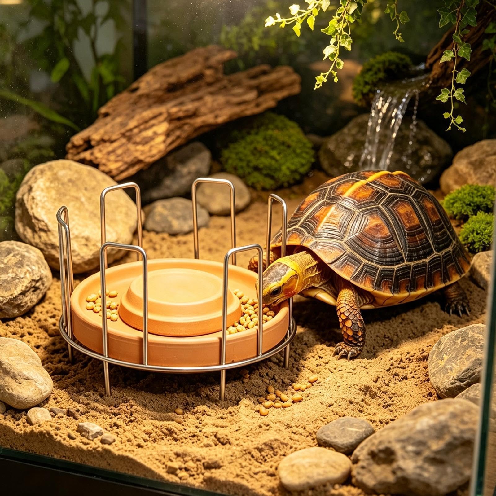 Turtle Futternapf, stabiler Boden, auslaufsicher, Terrakotta