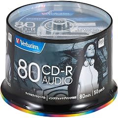 バーベイタムジャパン(Verbatim Japan) 音楽用 CD-R 80分 50枚 ホワイトプリンタブル 48倍速 MUR80FP50SV2