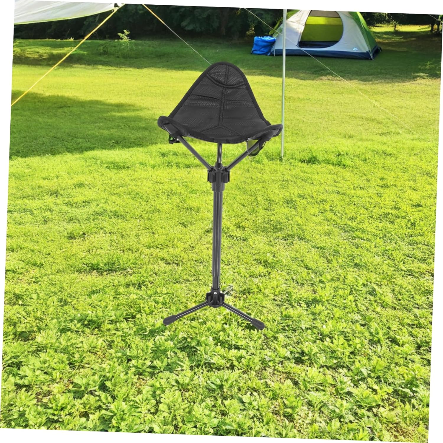 Portable Telescoping Folding Stool for Outdoor Adventures Adjustable Height Camping Chair Stable and Comfortable Fishing and Gardening Stool Collapsible Design for Hiking Picnics and Travel