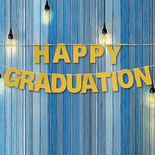 Miniatura 5 de Kit de pancartas de bricolaje con letras con purpurina, letras doradas personalizables, pancartas de cumpleaños, pancarta de graduación, pancarta