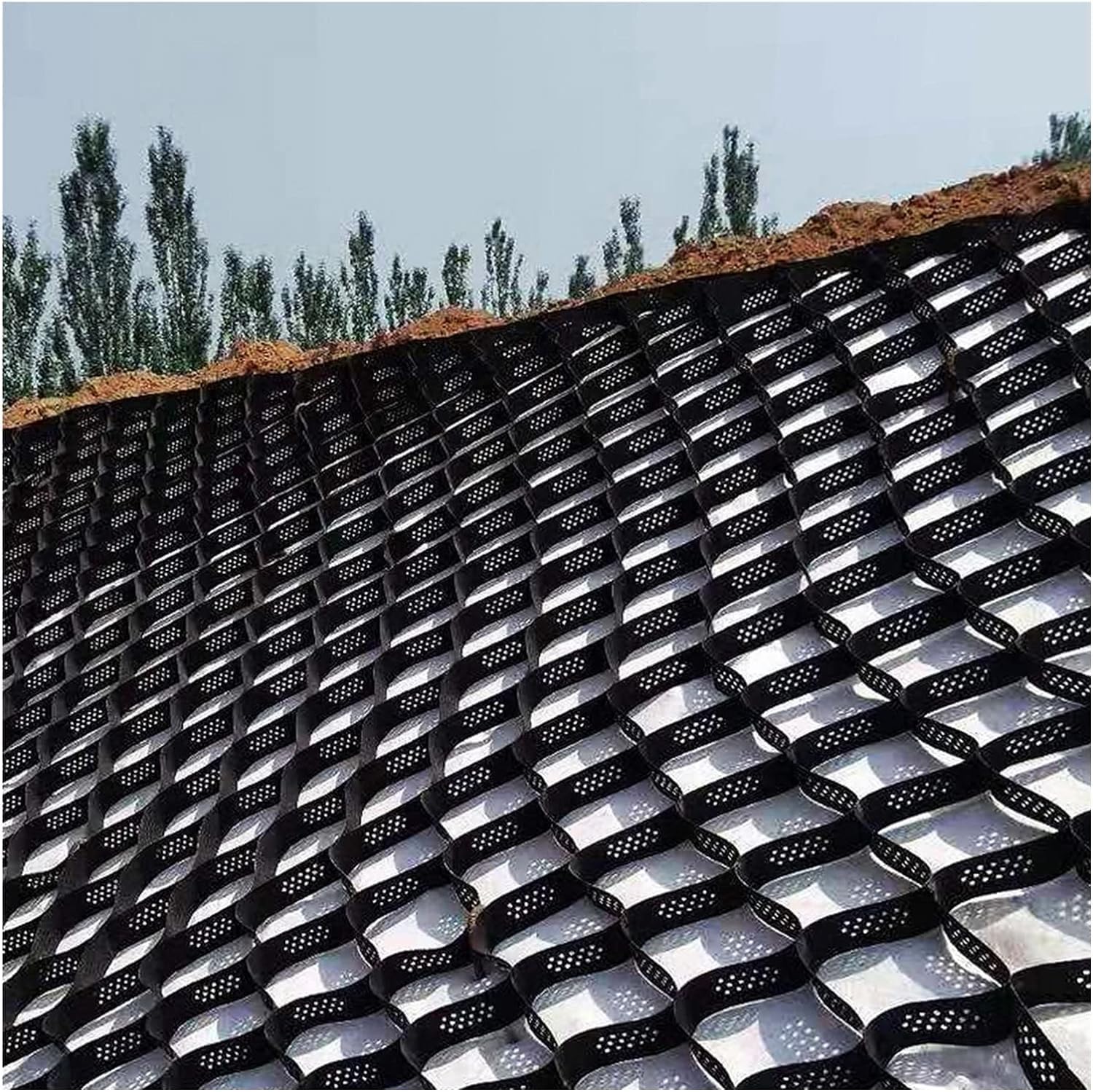 WaiDXn GYJ Geogrid Grounding Network, Heavy-duty Permeable Paver System For Outdoor Steep Slopes Of Sidewalks, Foldable HY(8m x 6m (26ft x19.5ft))
