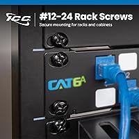 Vista 2 de ICC Tornillos para rack #12-24 en paquete de 25, color negro