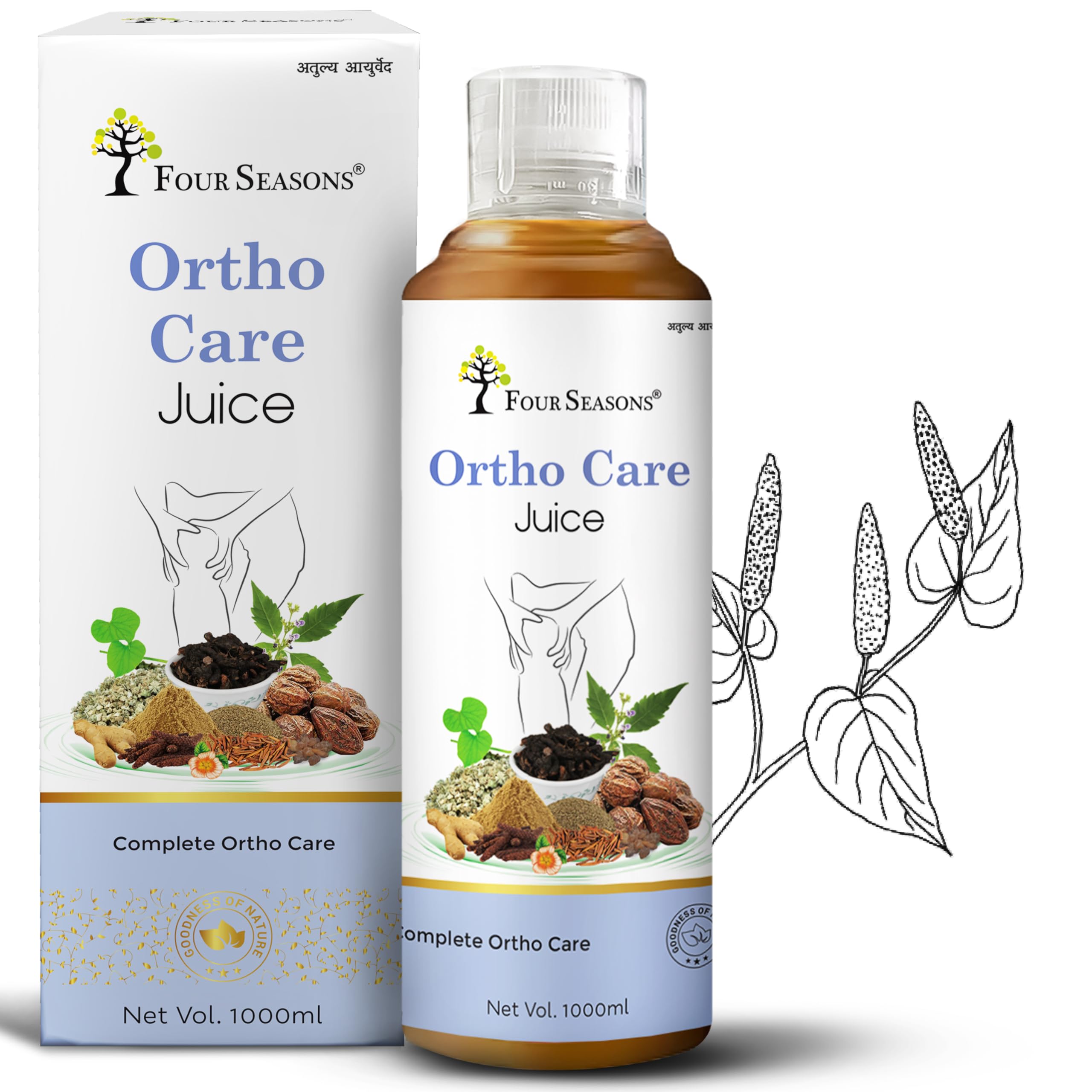 Four Seasons Ayurveda Orthocare Juice for Joint Pain & Complete Ortho Care|14 Powerful Herbs Rasana, Kutaki, Nirgundi, Nagarmotha|Strengthens the muscle|No Added Color/Flavour - 1000 ML (Pack of 3) (B0BJ97LS3Z) Amazon Price History, Amazon Price Tracker