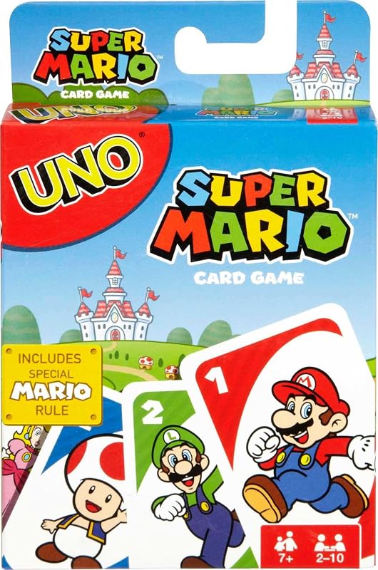 UNO Super Mario Card Game for Kids, Adults, Families & Game Nights, Themed Deck & Special Rule for 2 to 10 Players