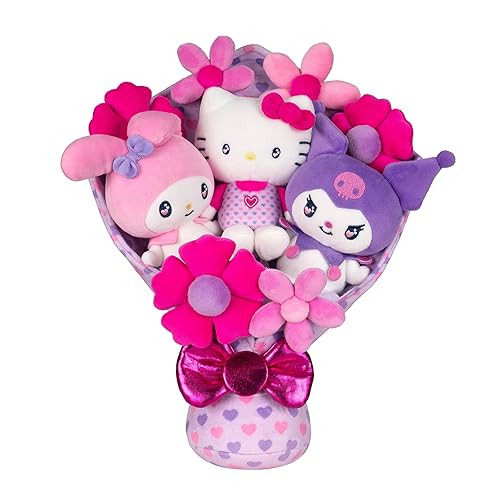 Jazwares Hello Kitty® and Friends - 12-inch Plush Special Valentine’s Bouquet - 9 Plush - Officially Licensed Sanrio® Product Ages 6+