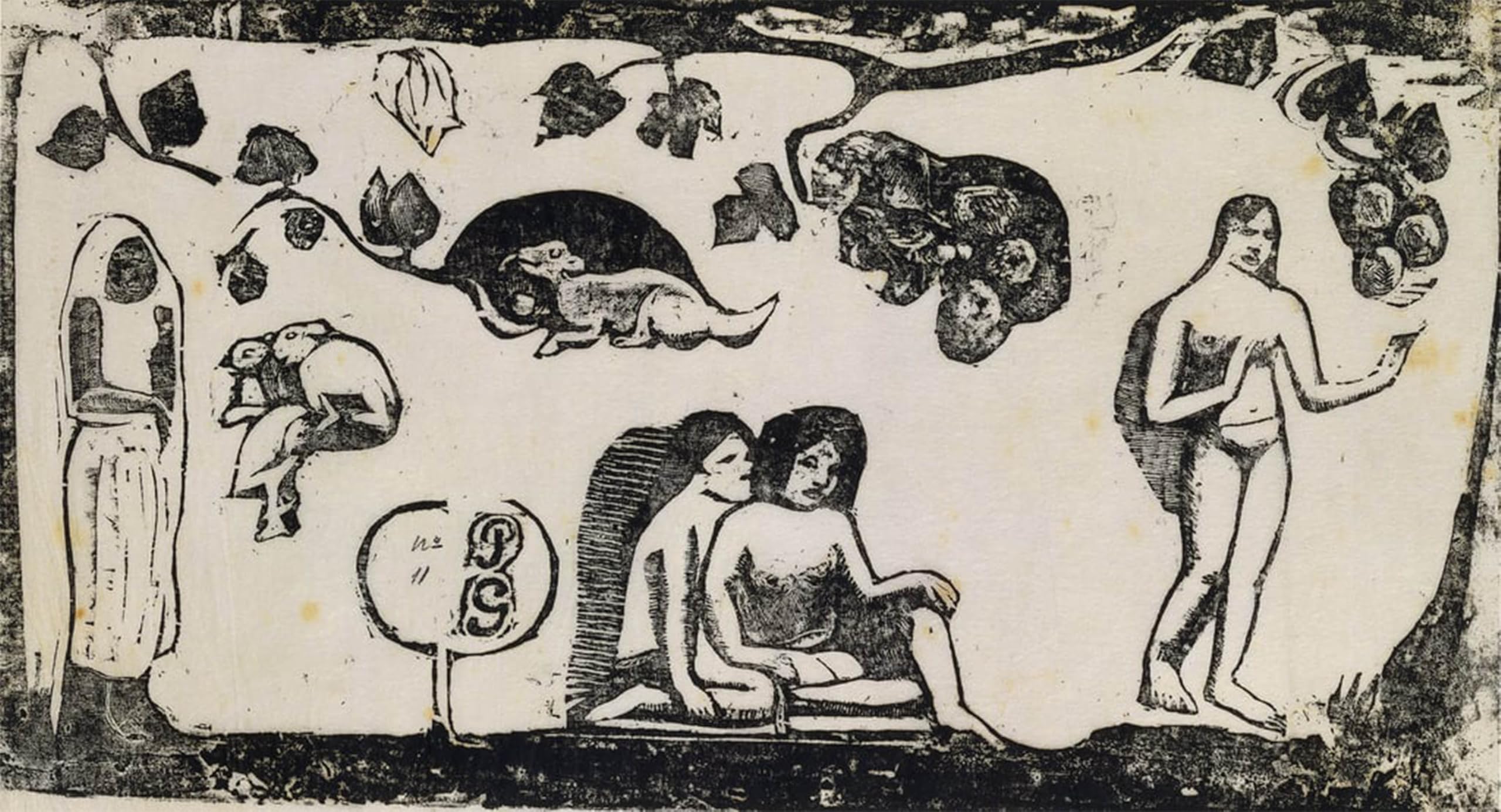 Affiche Gauguin graffiti et poster mural femmes animaux 60x90
