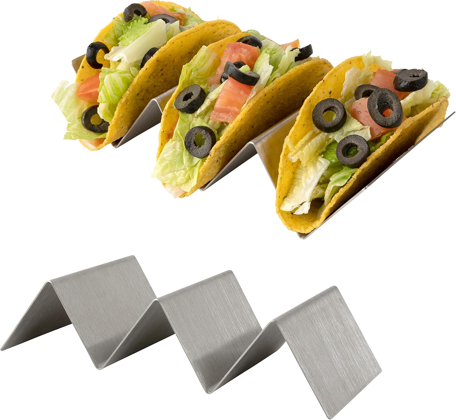 Rеvіеw Dіѕсоunt Olivia and Aiden Stainless Steel Taco Holder Stand (6-Pack) Stainless Steel Taco Rack for Hard and Soft-Shell Use | Oven, Grill and Dishwasher Safe | Upright, Easy-to-Pack | Reusable Taco Holder