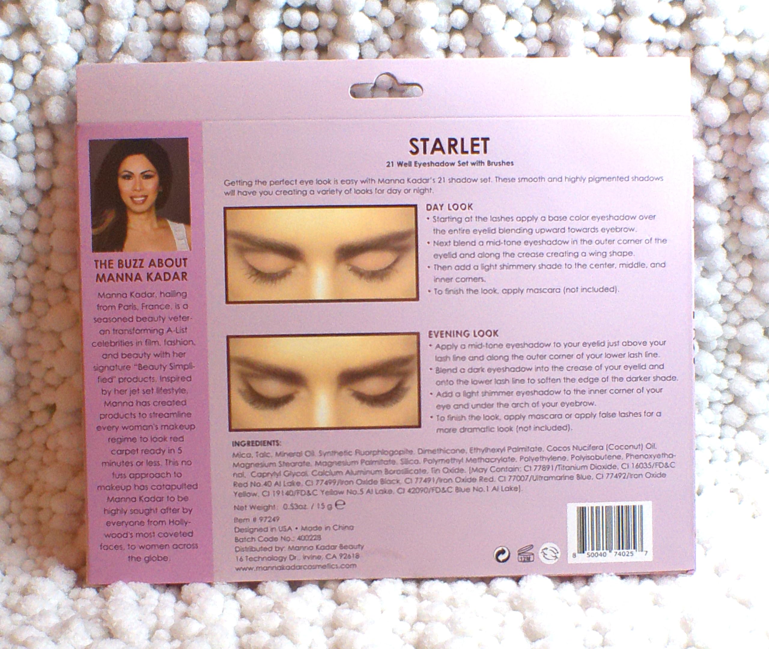 Amazon.com : Manna Kadar Starlet 21 Well Eyeshadow Set with