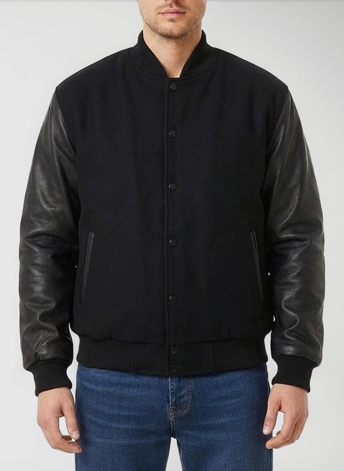 Hotline Miami Varsity Letterman Brown Wool Letter B Patch Flight Bomber Jacket