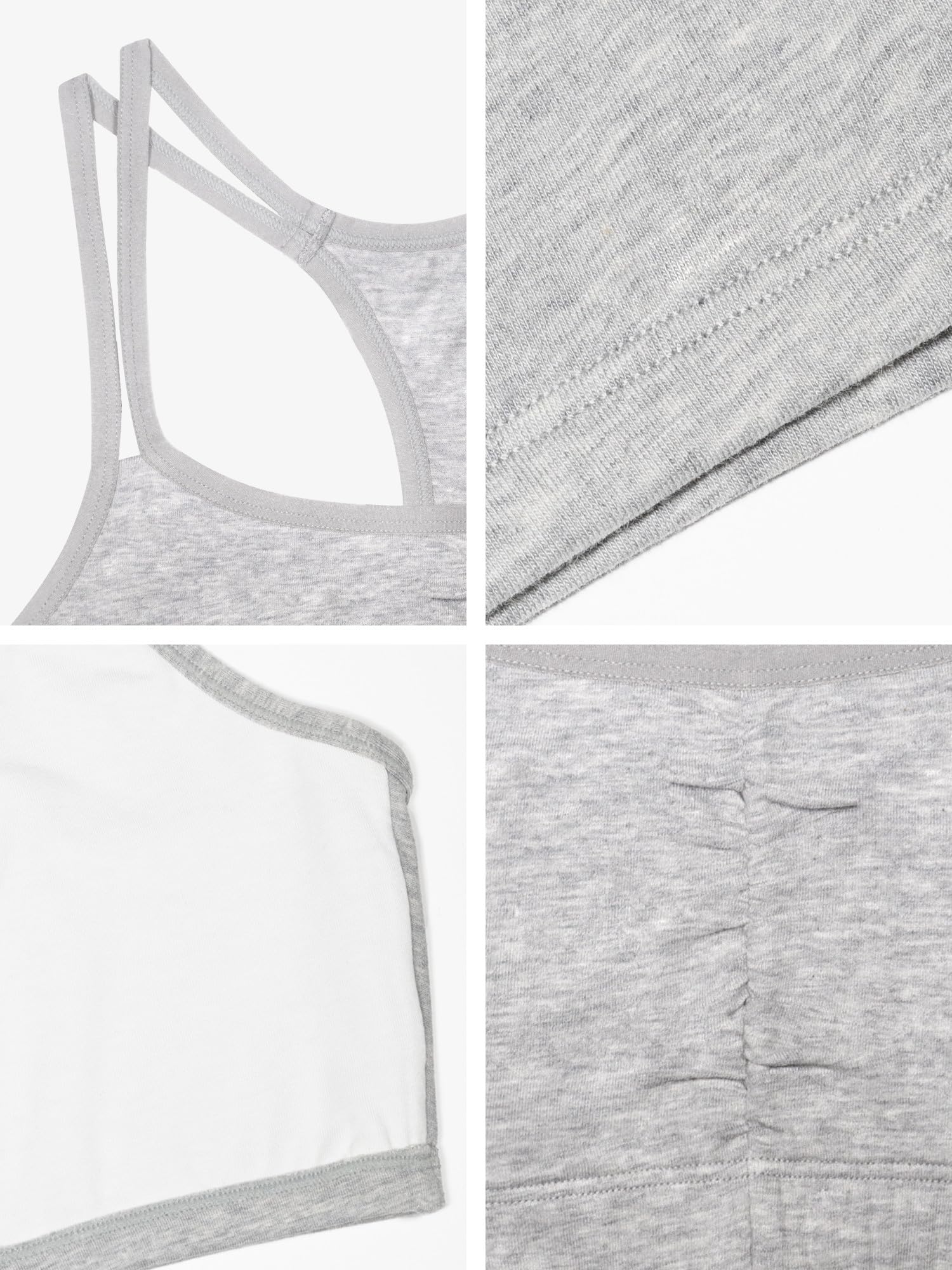 Fruit of the Loom Spaghetti Strap Cotton Sports Bra - All-day Comfort & Easy Movement Reggiseno sportivo Donna