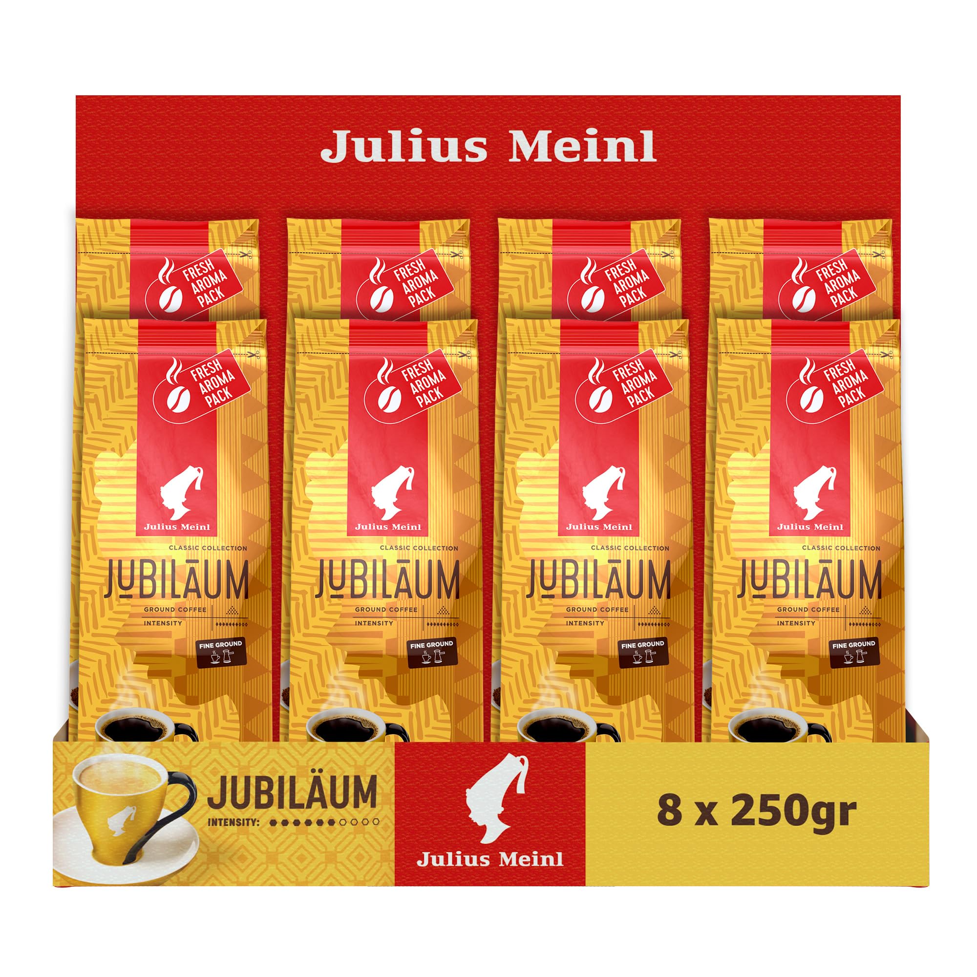 Julius Meinl Jubilaum Öğütülmüş Filtre Kahve, 220 Gram x 8 Adet
