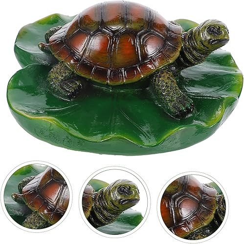 Miniatura 9 de Happyyami Decoración de plantas, decoración del océano, flores artificiales de espuma flotante, almohadilla de lirio artificial de tortuga, hojas