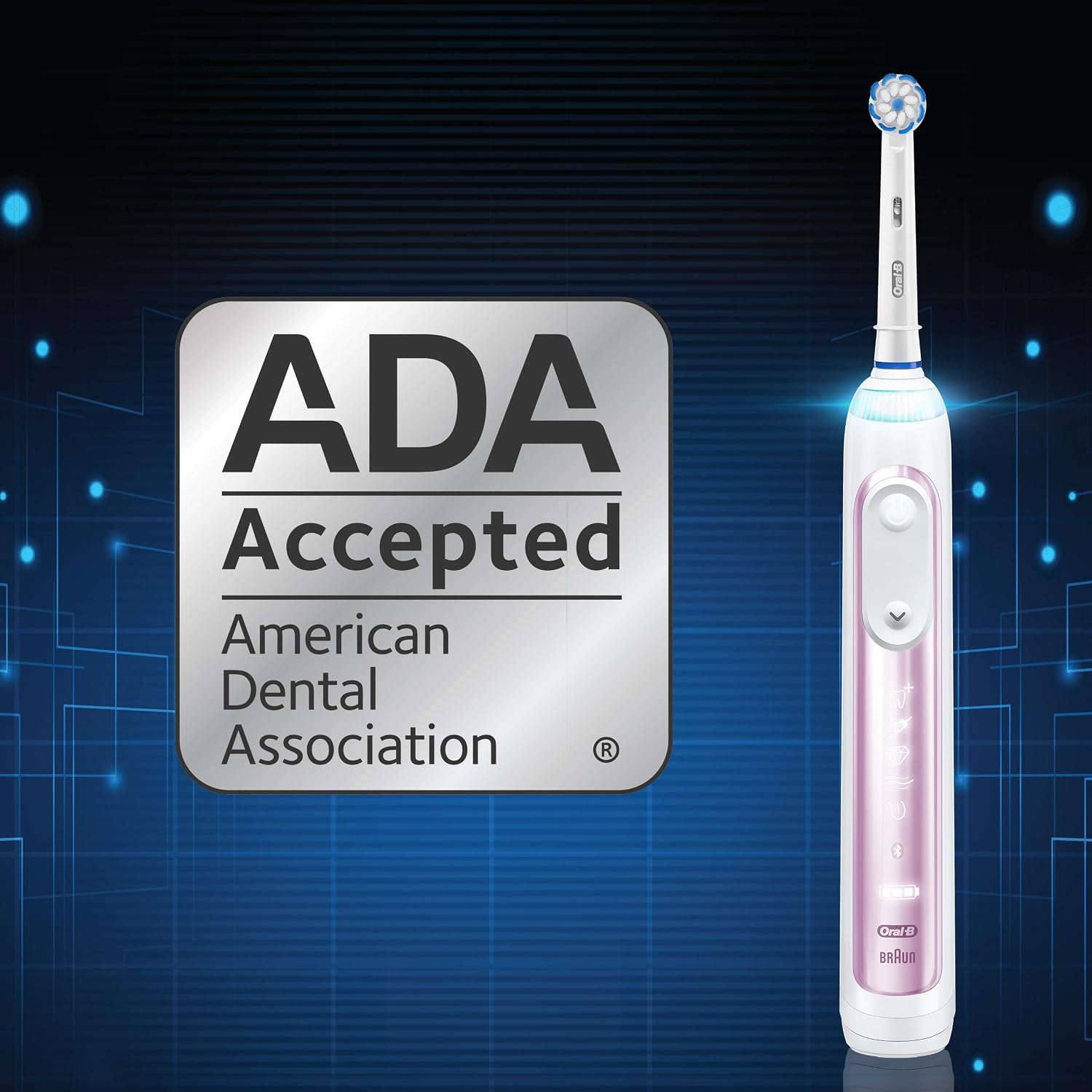 Oral-B Genius 8000 Electric Toothbrush with Bluetooth Connectivity, Sakura Pink