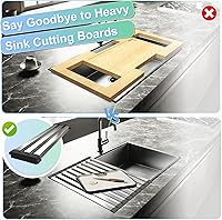 Vista 5 de Mamakura Roll Up Dish Drying Rack Over The Sink, Hangable Dish Drying Rack，Foldable Sink Rack Stainless Steel Sturdy Anti-Slip Multipurpose