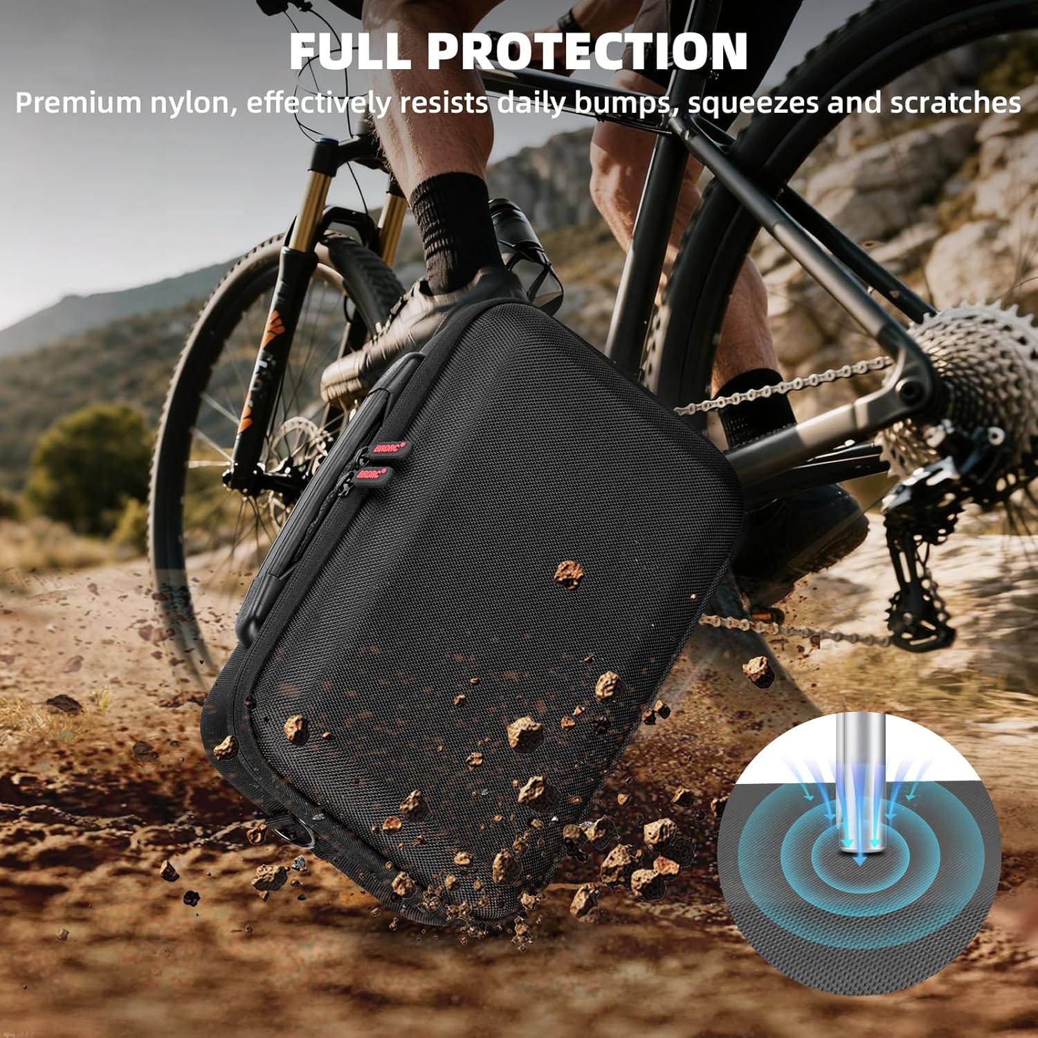 Osmo 360 Carrying Case, Portable Nylon Hard Shell Protective Bag, Travel Storage Case with Shoulder Strap for DJI Osmo 360 Camera Accessories - Image 6