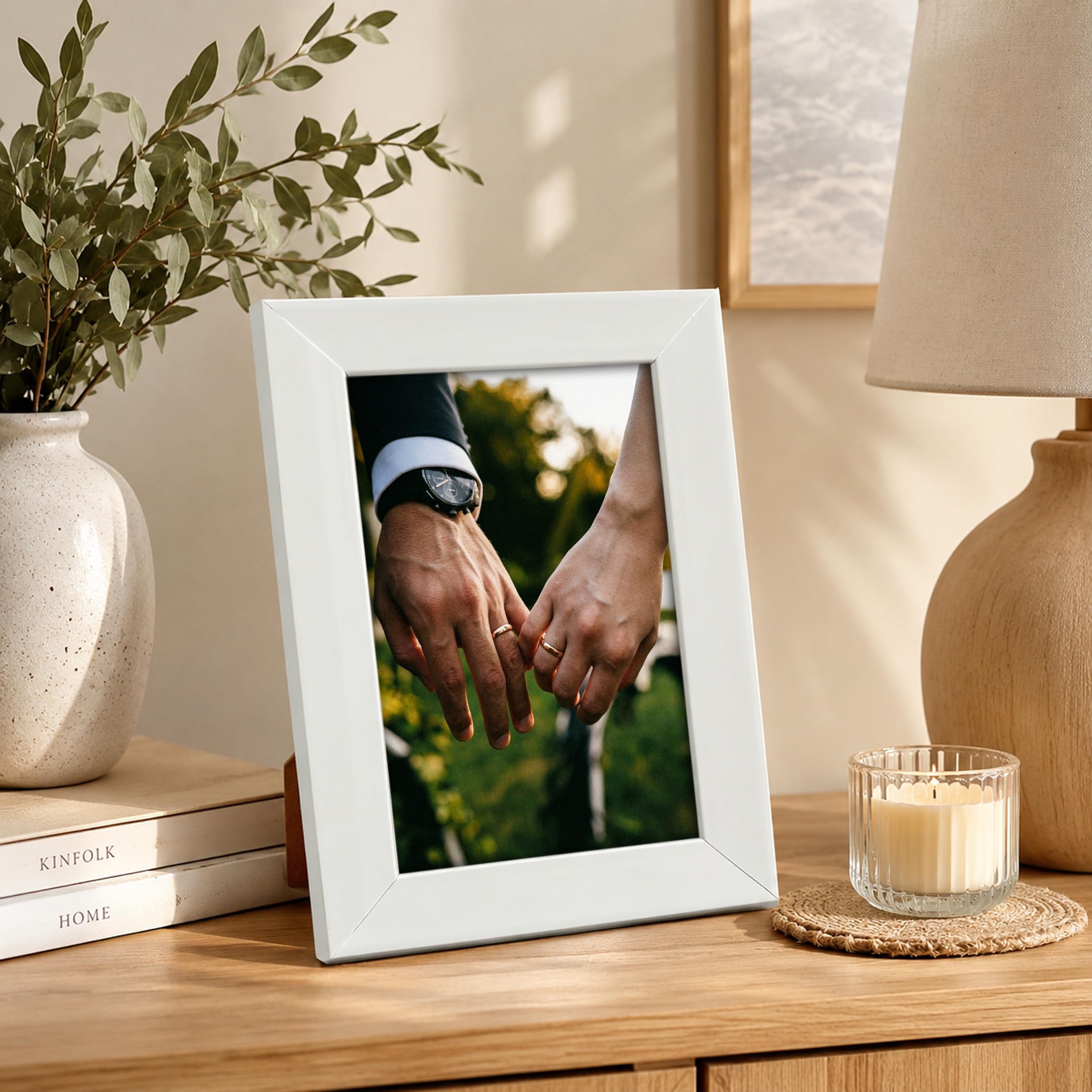 Personalized Mini Photo Frames With Photo | Customized Small Cute Photo Frame Unique Gift With Your Own Picture Size Table Frame With Stand 5x5, Acrylic Sheet (White)-picture-10