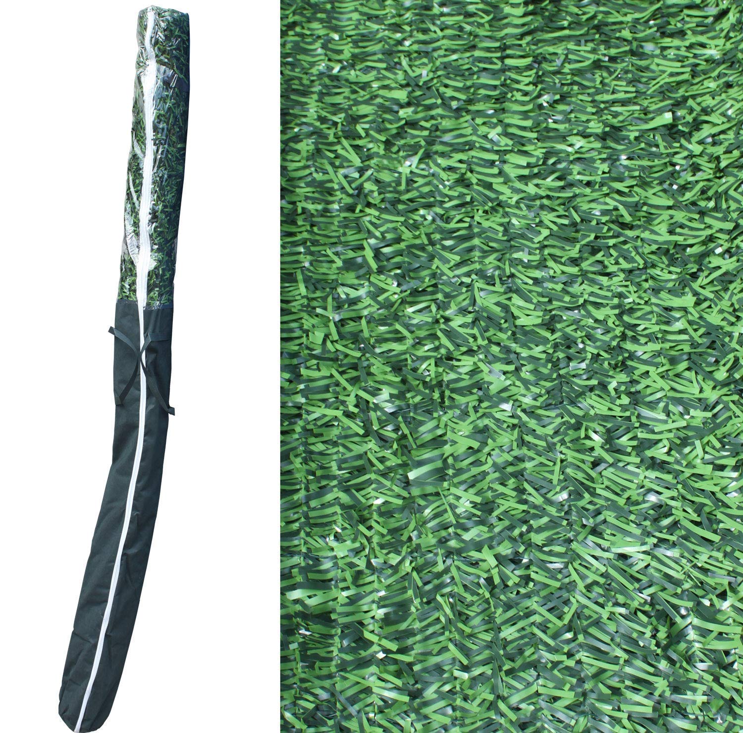 ADO - Seto Artificial Decorativo Ignífugo | 3m Largo x 2m Alto, Verde | 90 Varillas, 80% Ocultación (1- Rollo seto 3x2)