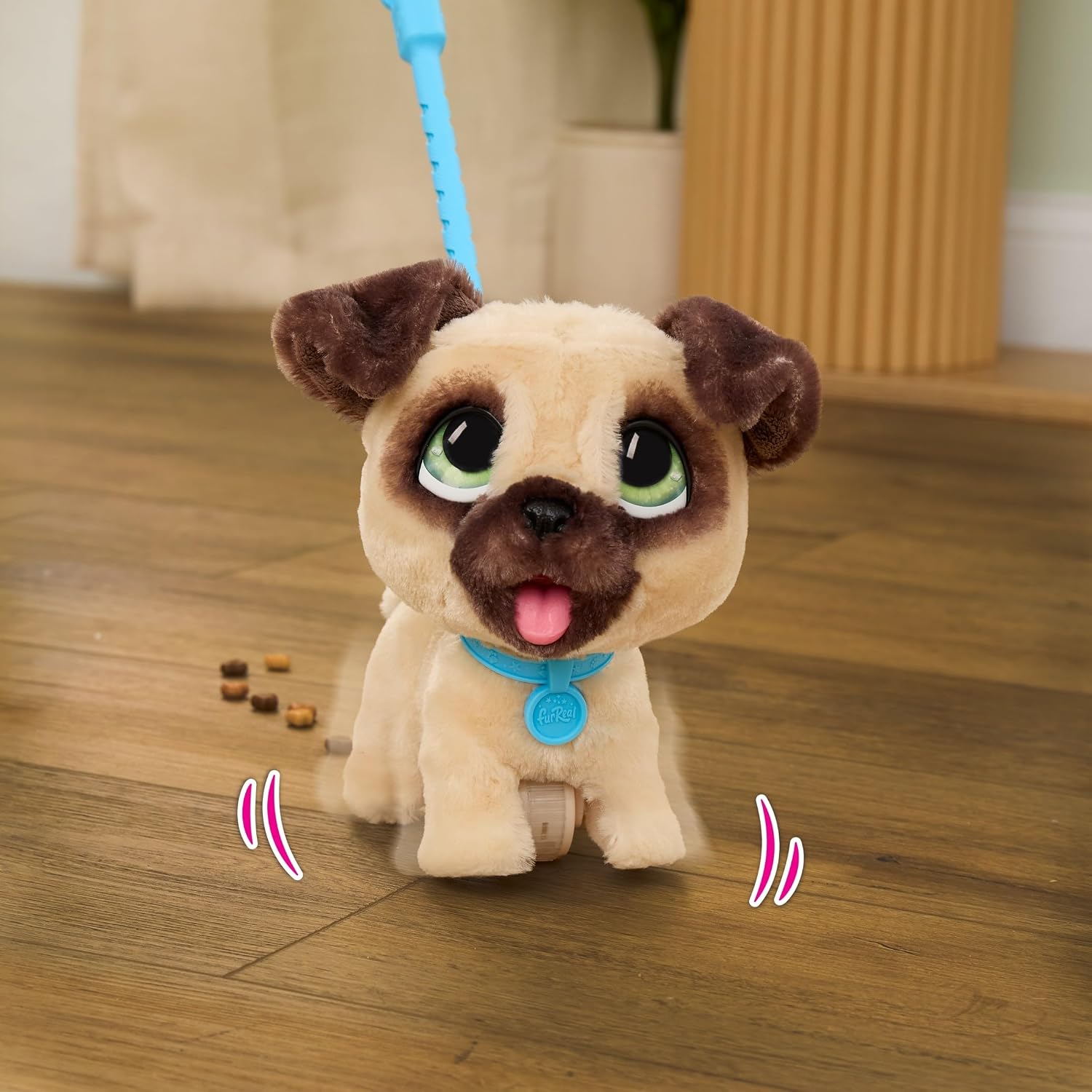 FurReal Poop-a-Lots Pug Interactive Walking Plush Puppy with Leash image 2