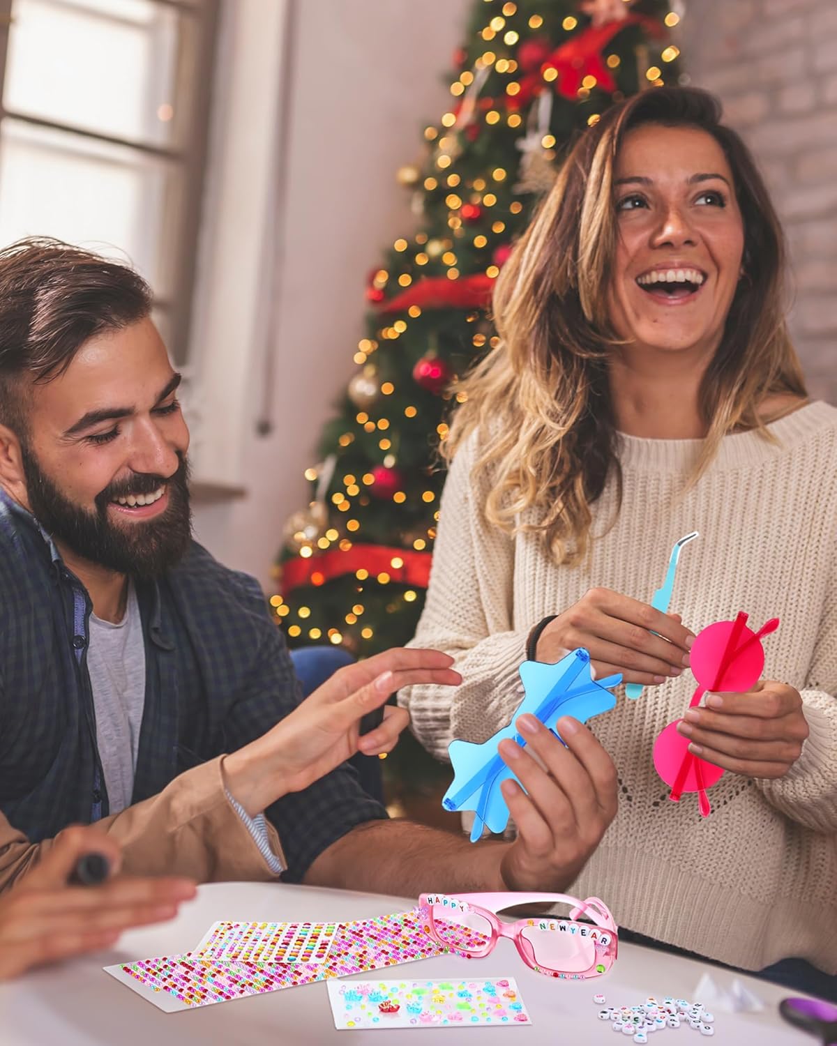 DIY Sunglasses Decorating Kit Popular Singer Party Favors Friendship Glasses Craft Bulk with Letter Bead for Women - Image 7