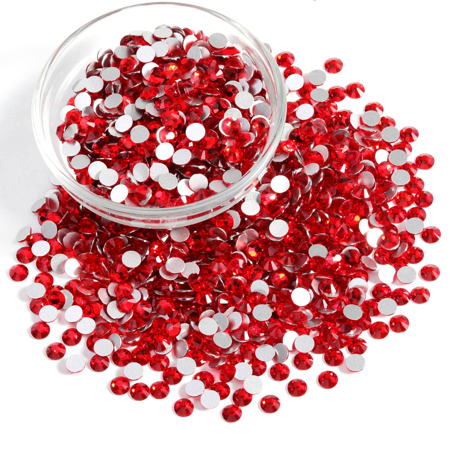 Lot 10 strass plats à coller 6,5mm