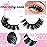 False Eyelashes Volume Russian Strip Lashes D-Curly Cat Eye Lashes Natural Fake Eyelashes Extension Handmade Soft Reusable 14 Pairs Wispy Lashes Pack