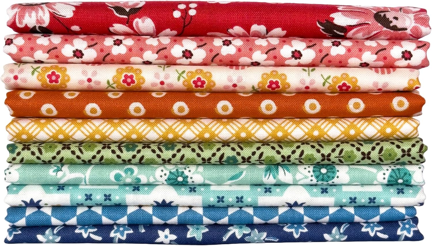 Flea Market Fat Quarter Bundle (10 Pieces) by Lori Holt for Riley Blake (LH.FLEAMARKET.A.10FQ)