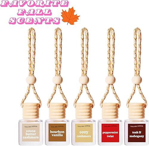 Miniatura 8 de COOLGIRLCANDLES - Difusor de aceite aromático para colgar en automóvil, aroma a fruta de dragón rosa jazmín, difusor de aire para aceites