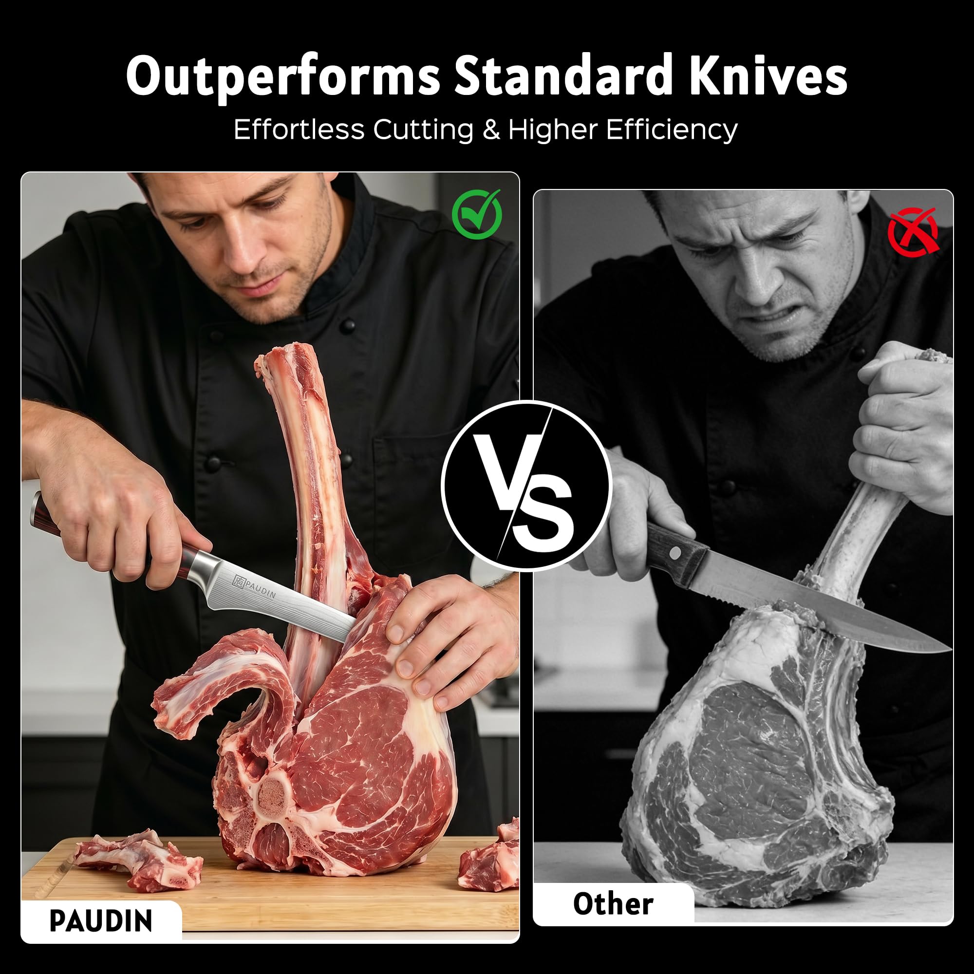 PAUDIN Boning Knife - Super Sharp & Durable -6 PAUDIN Boning Knife - Super Sharp & Durable -6