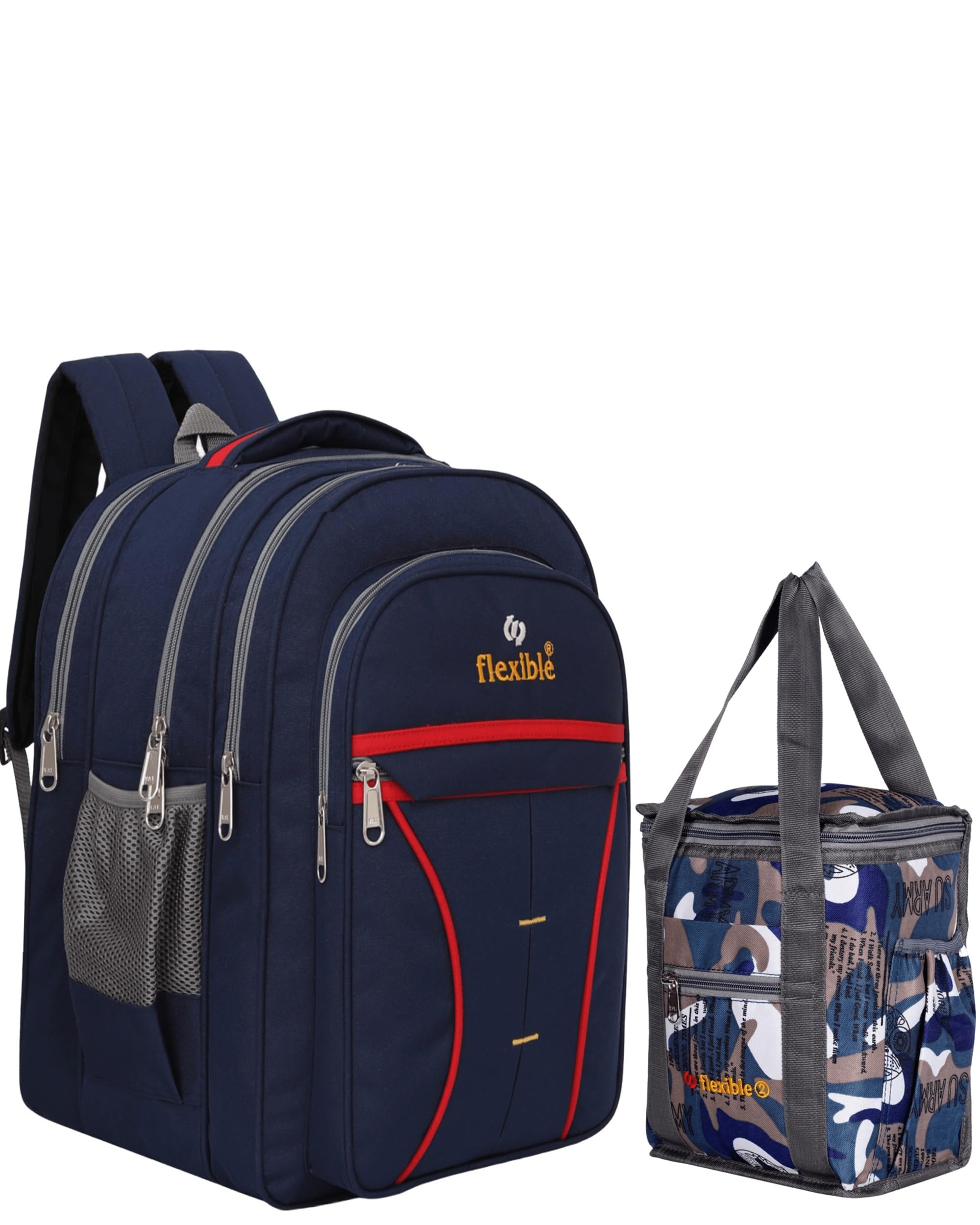 flexible bags 60L School,Travel,Office MultiCompartment backpack with 10L Lunch Bag Unisex Waterproof Backpack-picture-41