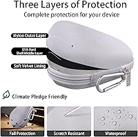 Vista 5 de co2CREA Carcasa rígida de repuesto para mouse inalámbrico Logitech MX Master 4 / MX Master 3 / Master 3S Advanced (funda gris media)