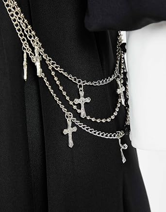 miccostumes Women's Costume Nun Cosplay Gothic Dress Retro Black Long Dress with Shawl and Necklace Waist Belt Halloween
