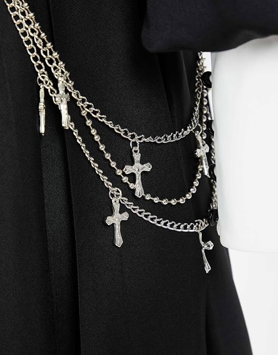 miccostumes Women's Costume Nun Cosplay Gothic Dress Retro Black Long Dress with Shawl and Necklace Waist Belt Halloween