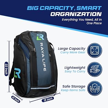 Oversized Pro Pickleball Backpack - Waterproof High-Capacity Bag with Shoe Compartment & Fence Hook