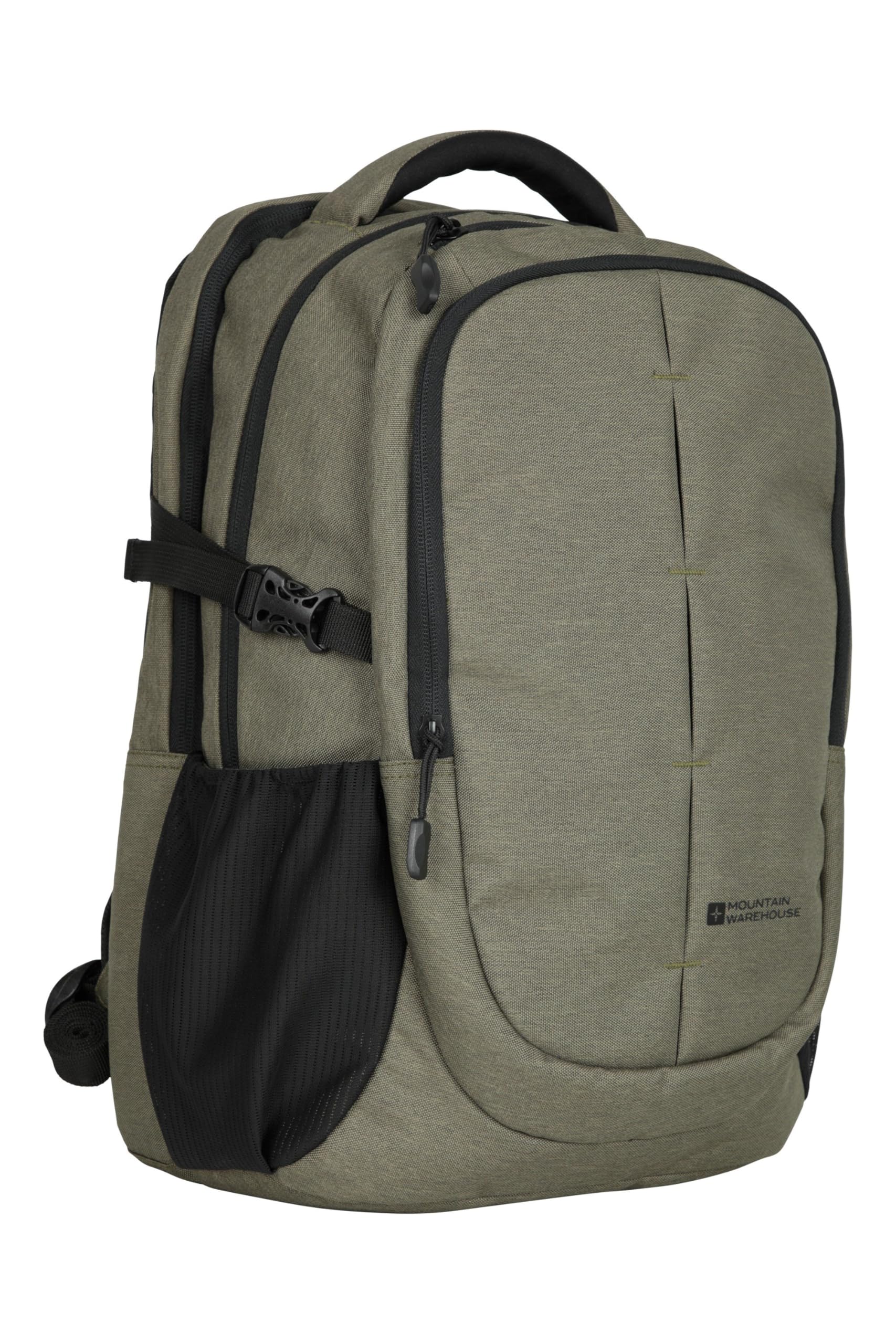 Mountain Warehouse Vic Laptop Bag - 30L Backpack, Durable Daypack, Laptop Compartment Rucksack Dark Green โ image 1