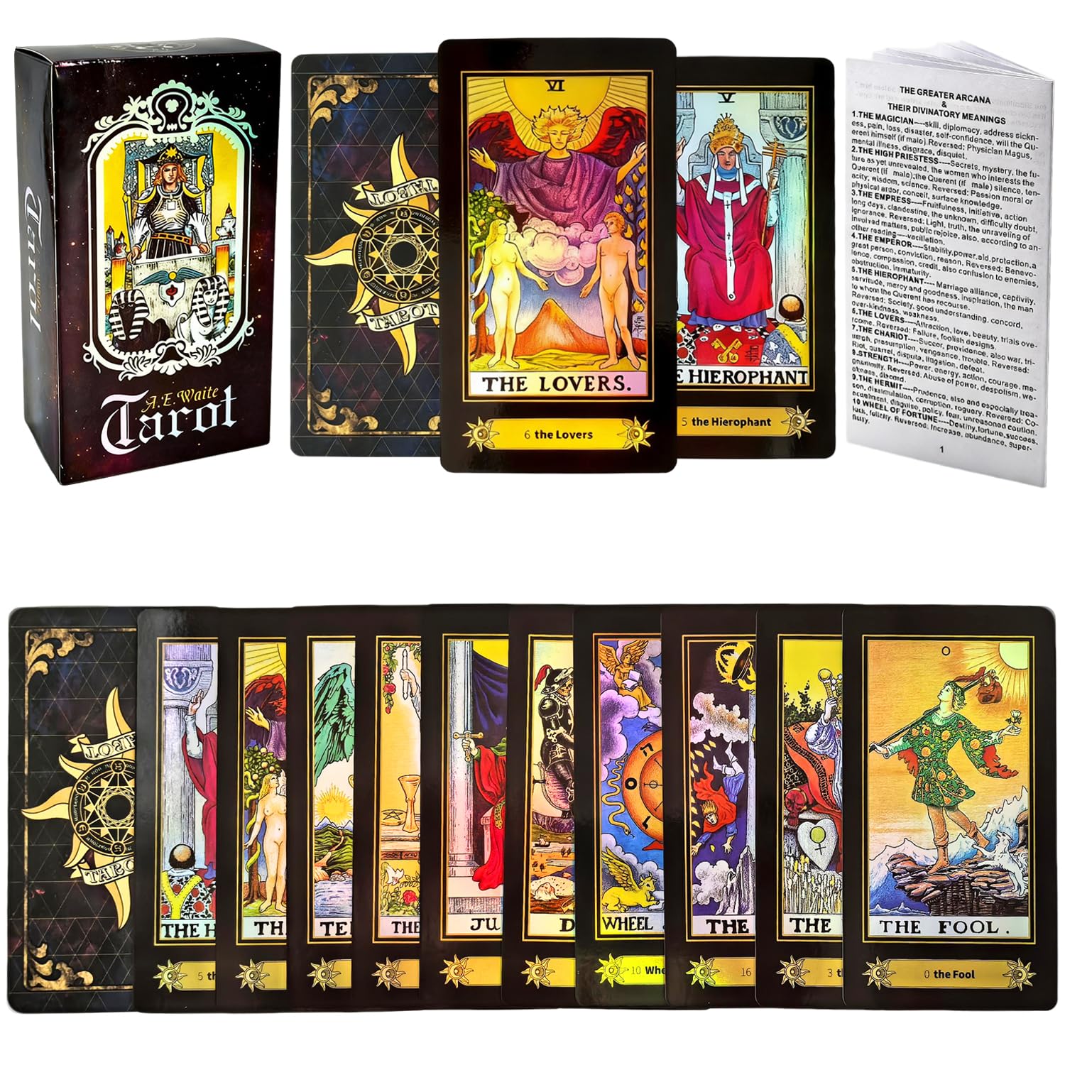 Amazon.com: VOVOH Tarot Cards Deck, 78 Holographic Classic