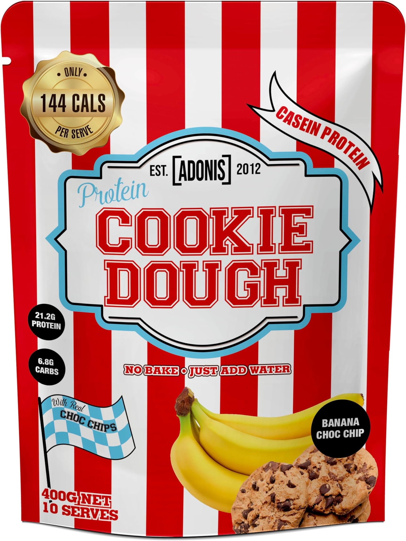 Adonis Cookie Dough Banana Choc Chip 400g (Bananas)