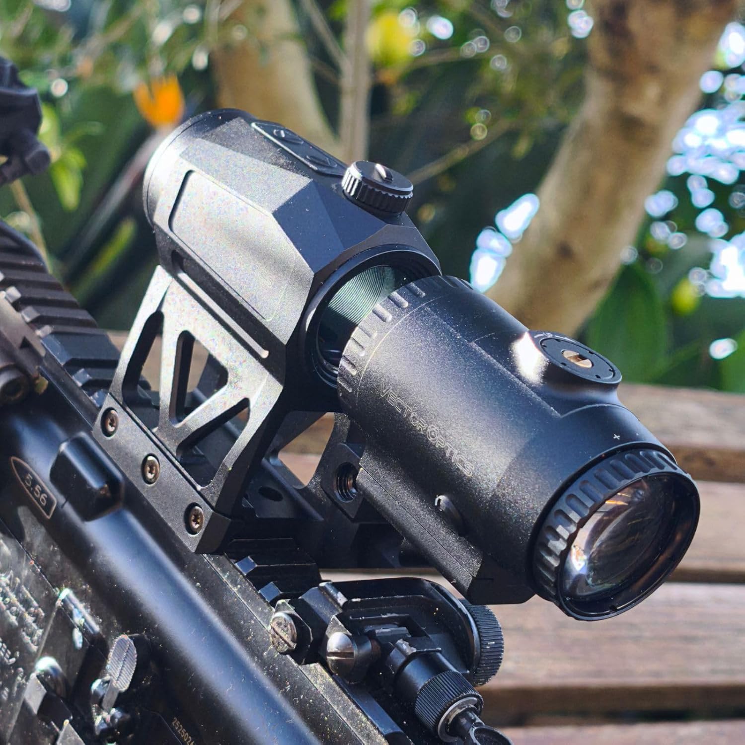 Vector Optics Scrapper Multi-Reticle Red Dot Sight & 3X Magnifier Combo Set | 2 MOA DOT & 34 MOA Circle | with 1-Piece Flip-to-Side Picatinny Mount for Both LH & RH, 2.26 Inch Center Height, IP67