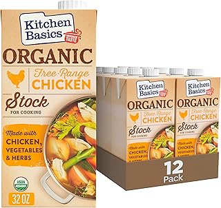 Kitchen Basics Organic Free Range Chicken Stock, 32 oz (Pack of 12) | No...
