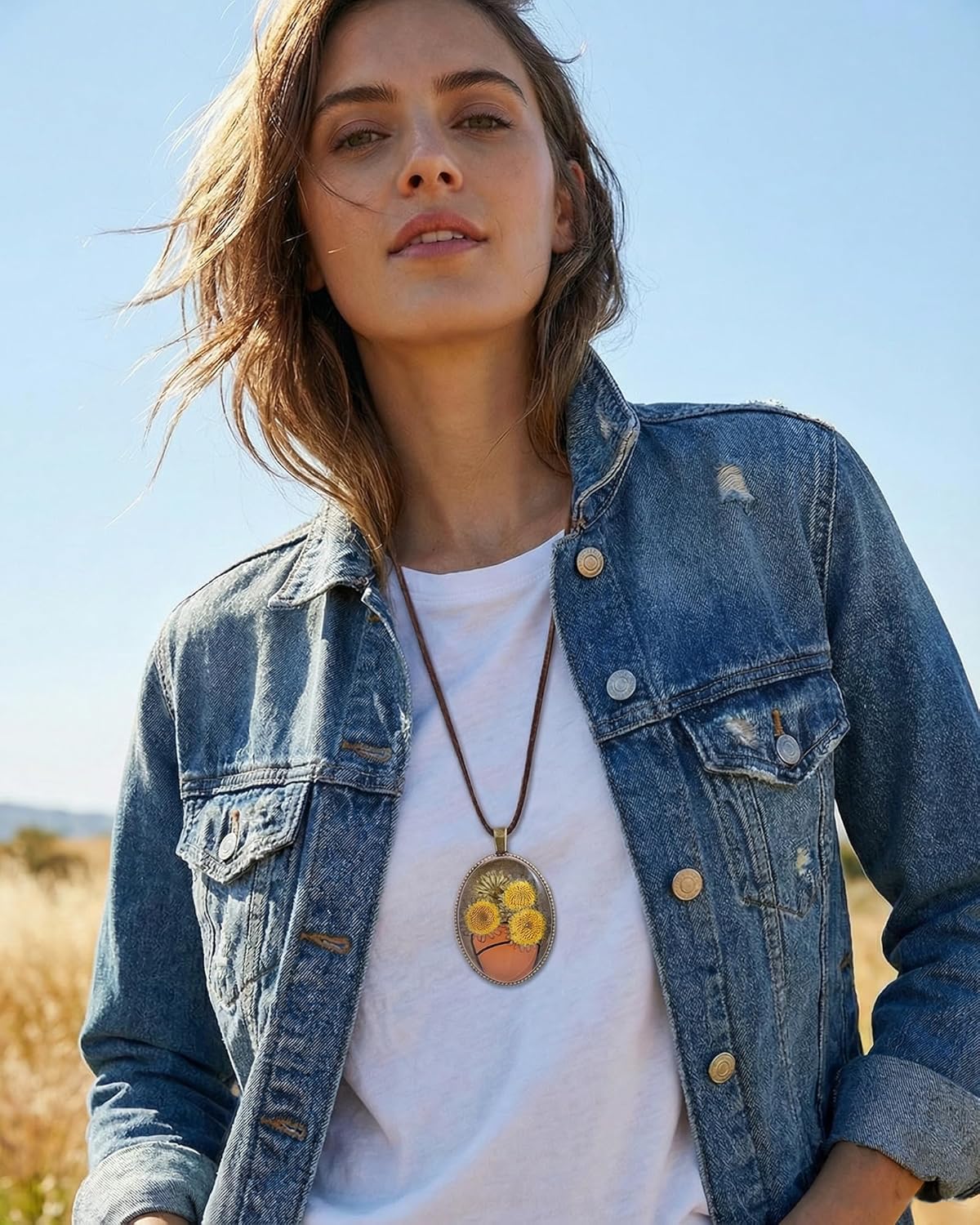 Vintage Real Flower Necklace for Women, Handmade Resin Pendant, Elegant and Unique, Meaningful Gift for Christmas, Mother’s Day or Any Special Occasion - Adjustable - Image 2