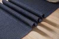 Vista 115 de ZeeMart Light Grey Table Runners 108 Inches Long, Burlap Linen Style Rustic Farmhouse Table Runner, Long Boho Dining Table Runner, 13x108 Inches