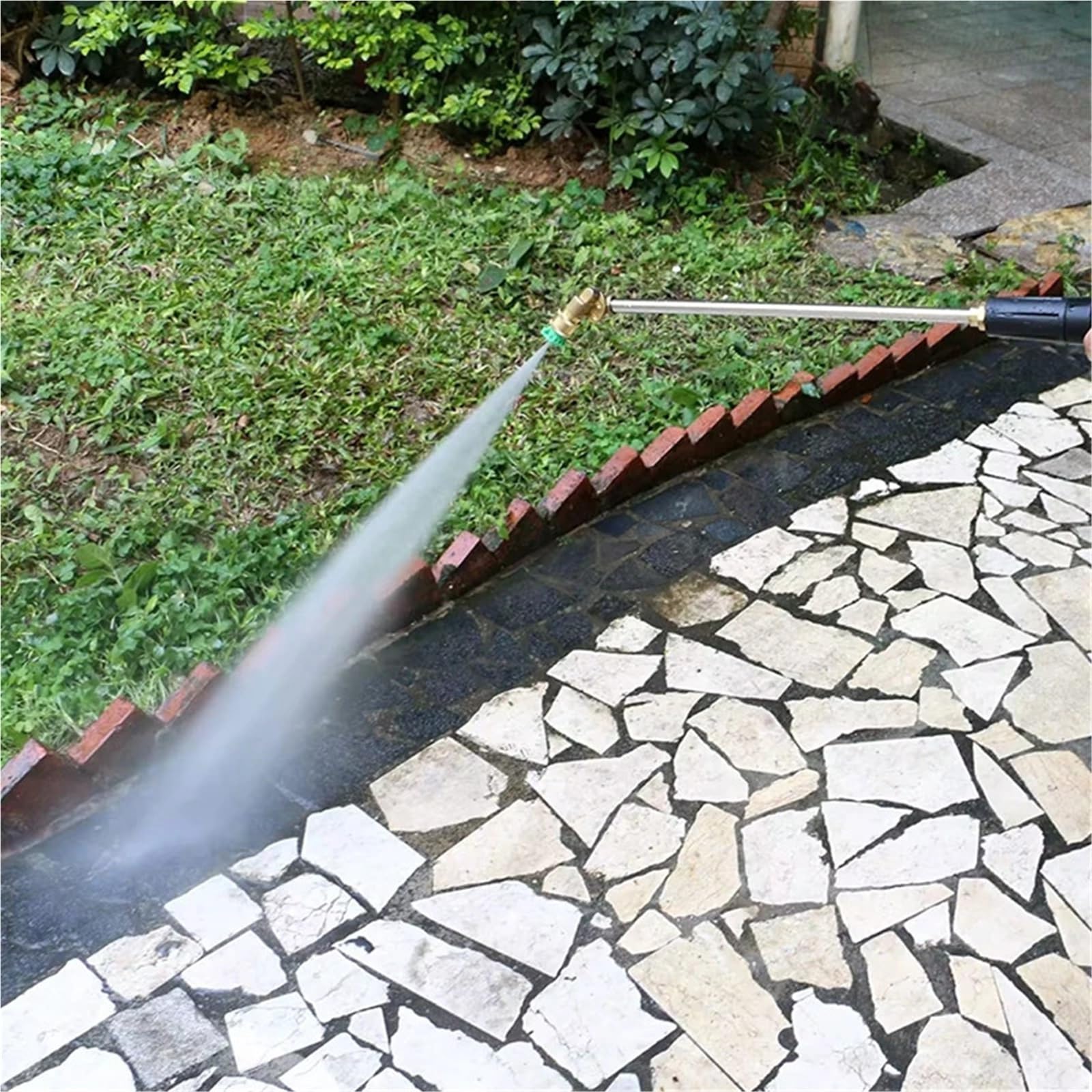 Varilla de Extensión para Hidrolimpiadora Extensión de manguera lavado a alta presión con interfaz conexión rápida universal for adaptador y boquillas acoplamiento pivotante 180 grados(Color 2)