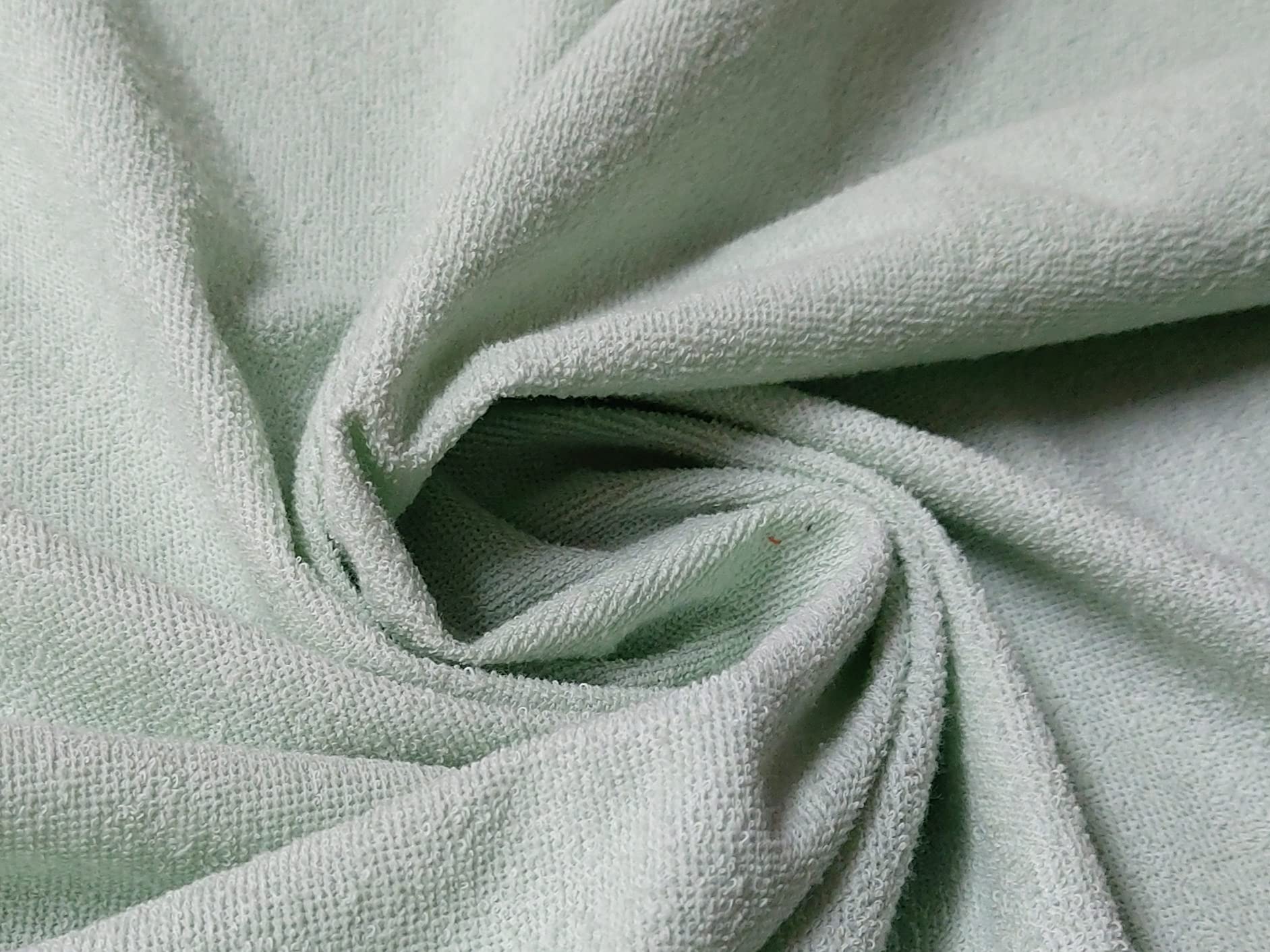 Laminated Terry Towelling Waterproof Fabric Material Mint, 1Mtr - 145cm x 100cm
