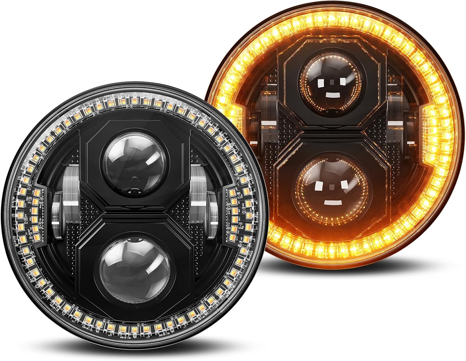 7 inch Round LED Headlights Upgrade 4 lighting Modes