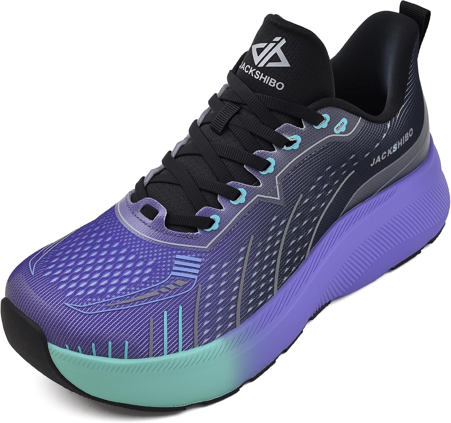 JACKSHIBO Slip in Men Hands Free Wide Toe Box Shoes Slip on Arch Support Wide Sneakers for Running Walking Tennis Athletic Plantar Fasciitis Orthopedic Shoe Zero Drop Cushion Thick Sole Width Shoes