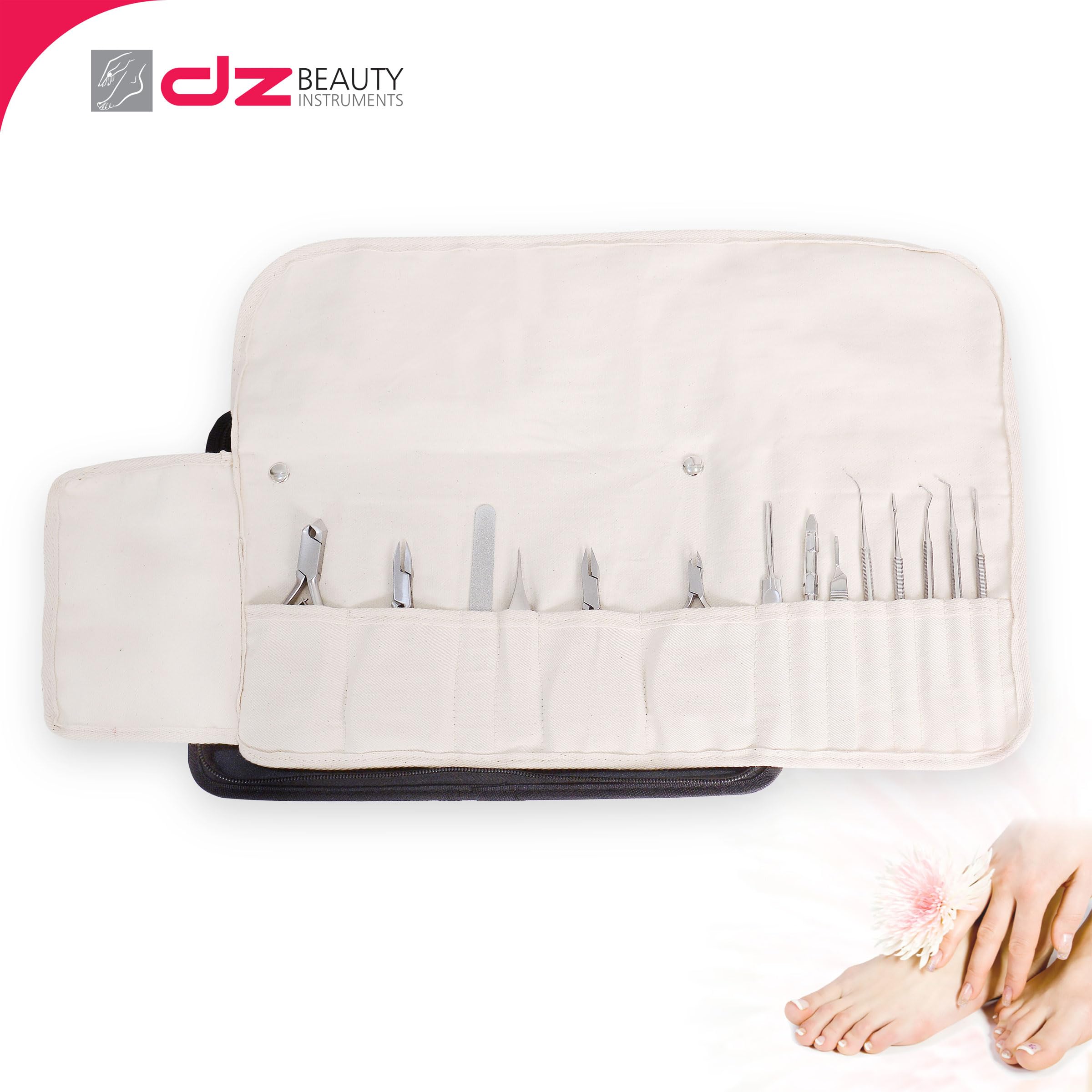 Custodia per la cura dei piedi, per la podologia, per strumenti vuoti, con custodia, per manicure e pedicure, Nero , 1 Stück (1er Pack)